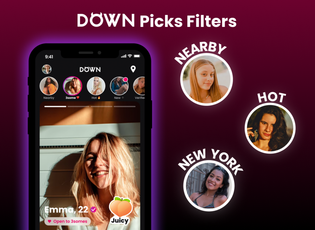 DOWN App Picks Filters